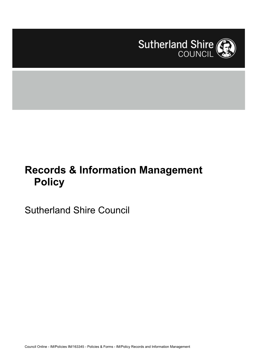 Records & Information Management Policy