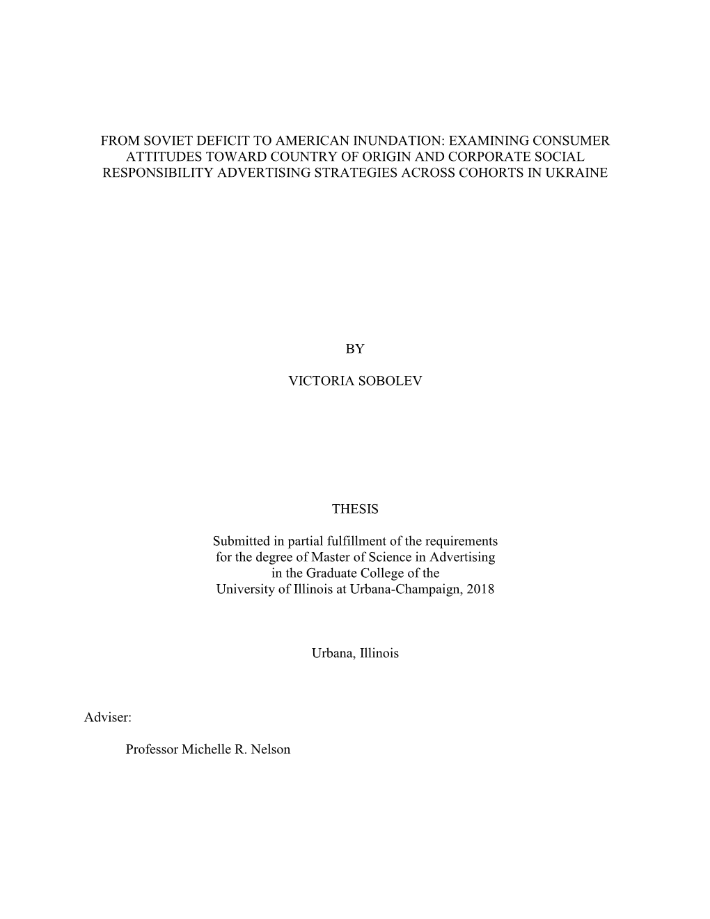 From Soviet Deficit to American Inundation: Examining Consumer