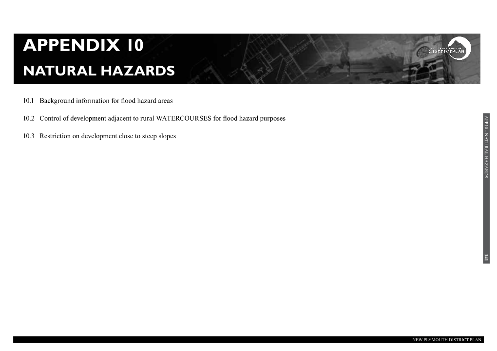 Appendix 10: Natural Hazards