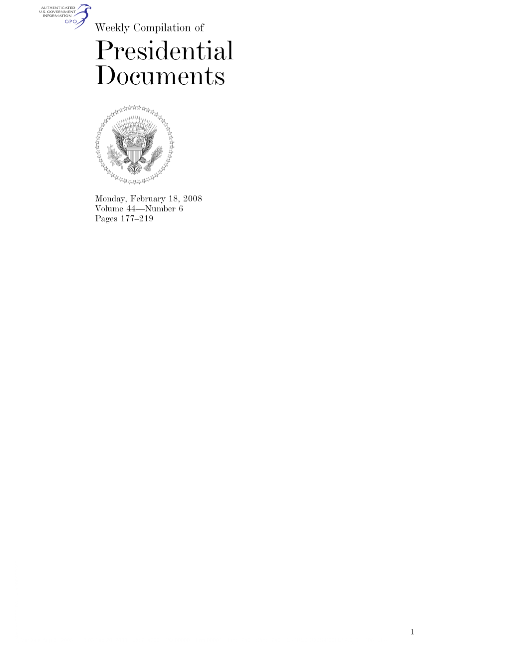 Presidential Documents