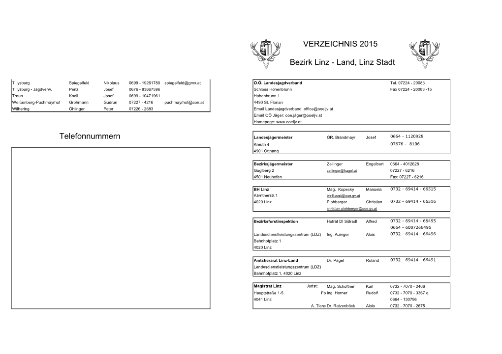 Jagd-Verzeichnis-Linz-2015.Pdf