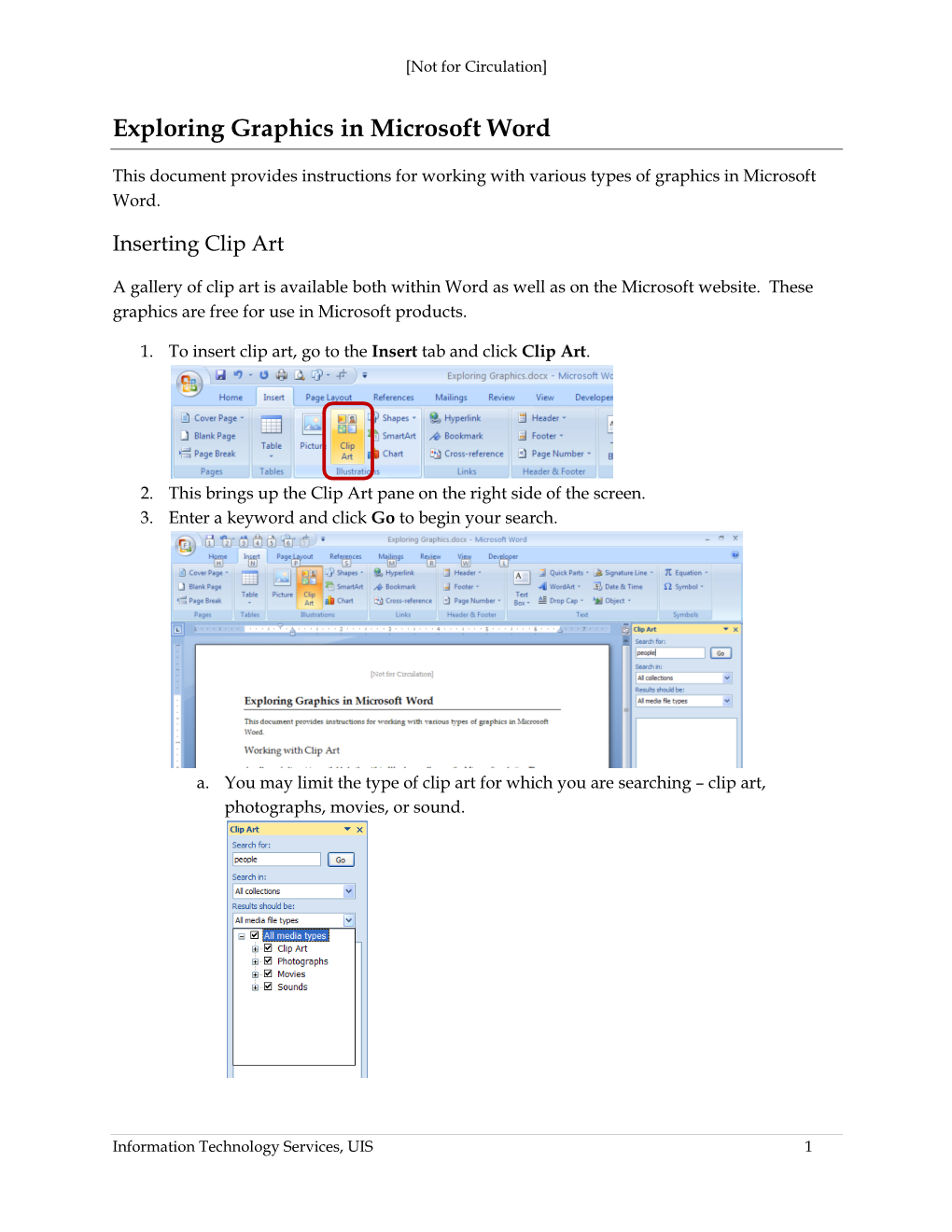 Exploring Graphics in Microsoft Word