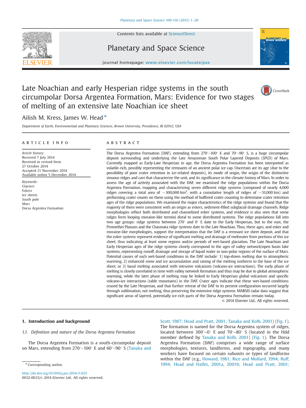 Evidence for Two Stages of Melting of an Extensive Late Noachian Ice Sheet