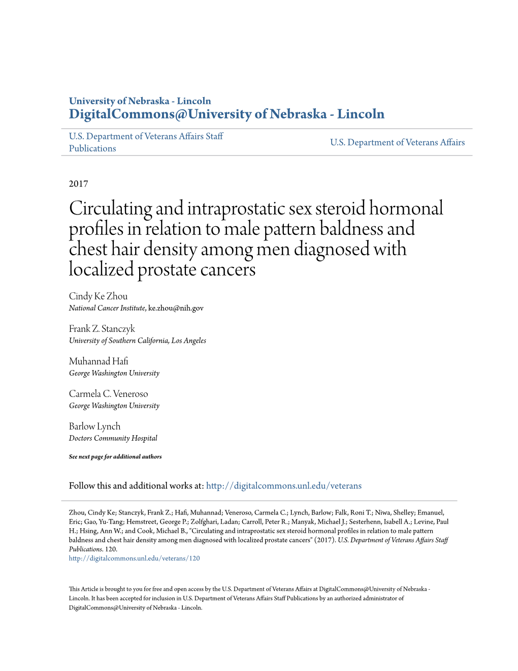 Circulating and Intraprostatic Sex Steroid Hormonal Profiles in Relation