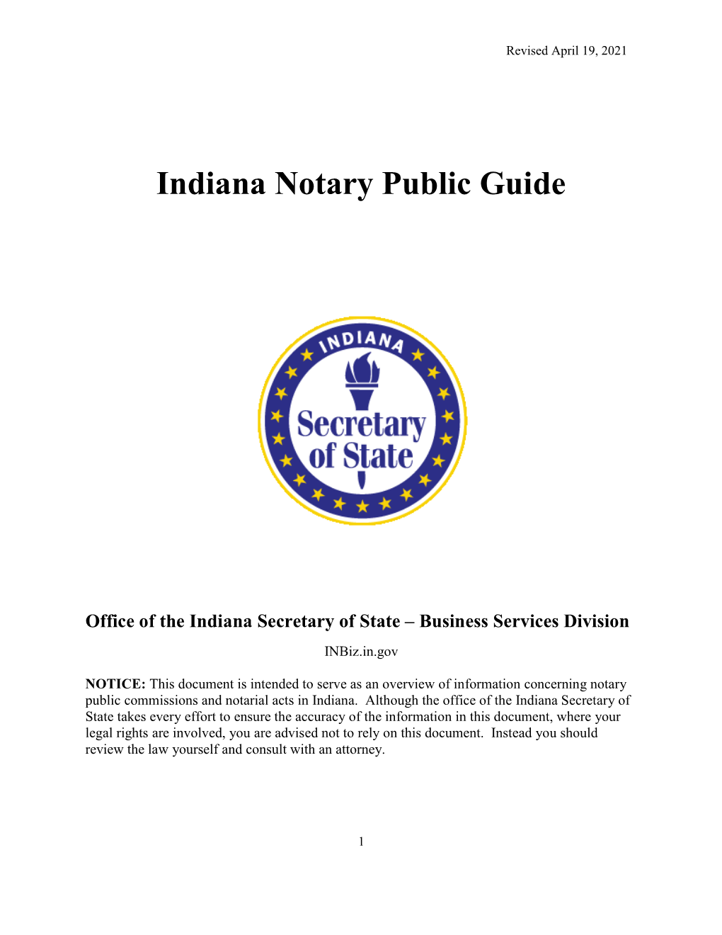 Indiana Notary Public Guide