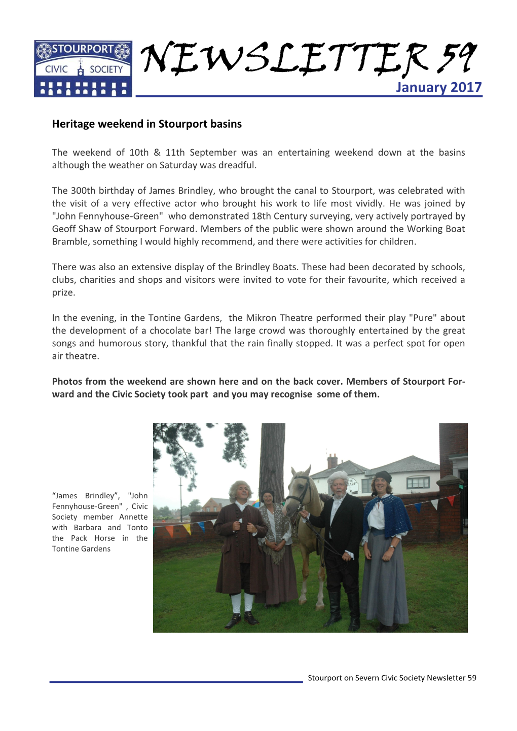 Stourport Civic Society Newsletter