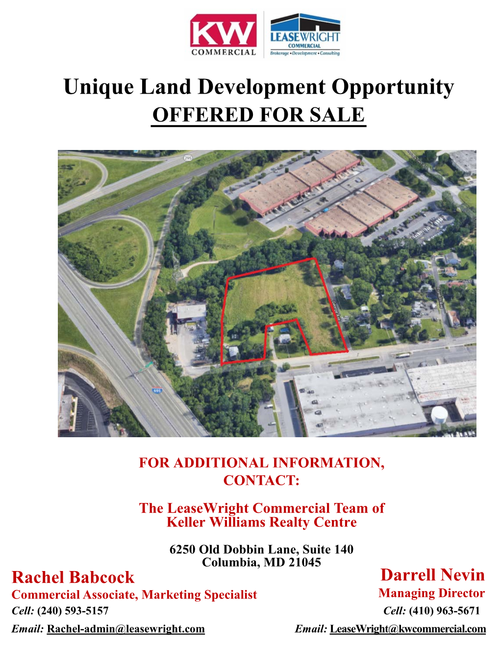 Unique Land Development Opportunity OFFERED for SALE