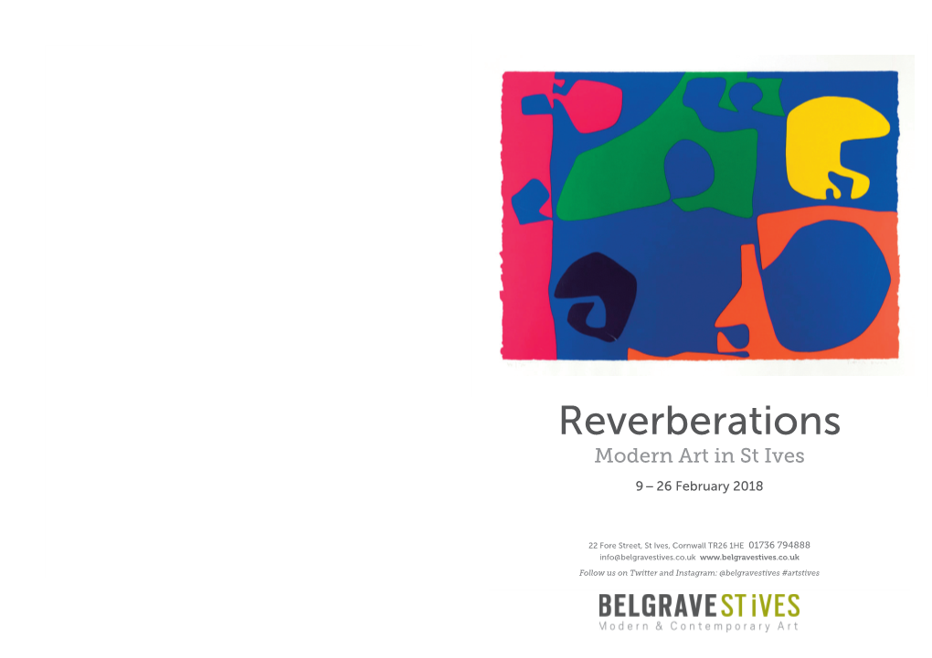 Reverberations Modern Art in St Ives 9–26 February 2018
