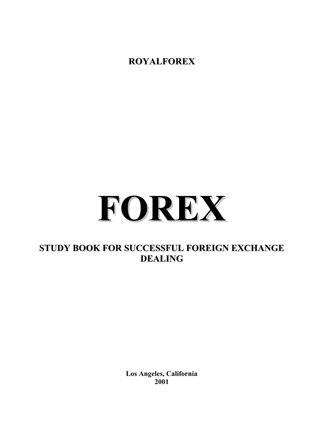 Study Book for Successful Foreign Exchange Dealing