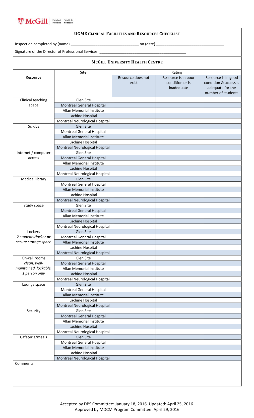 Accepted by DPS Committee: January 18, 2016. Updated: April 25, 2016