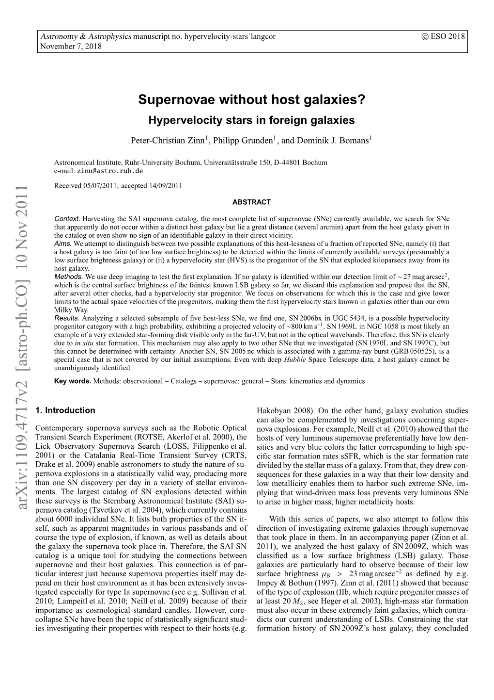 Supernovae Without Host Galaxy?-Hypervelocity Stars In