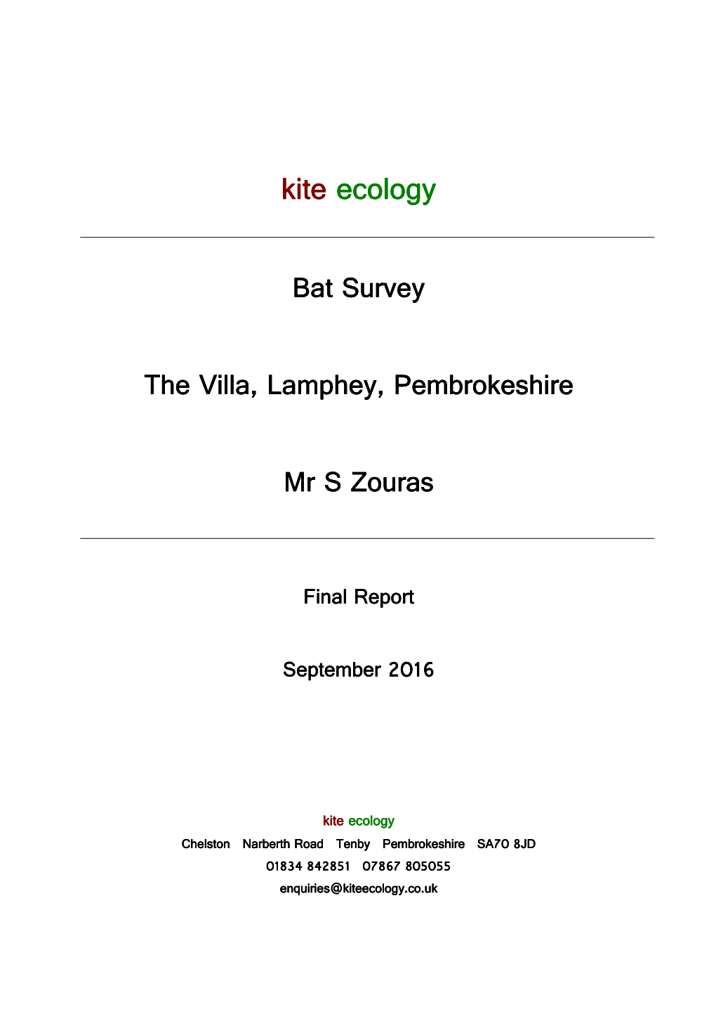 Kite Ecology