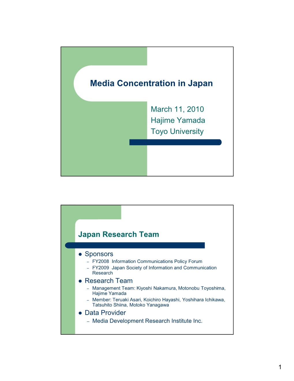 Media Concentration in Japan