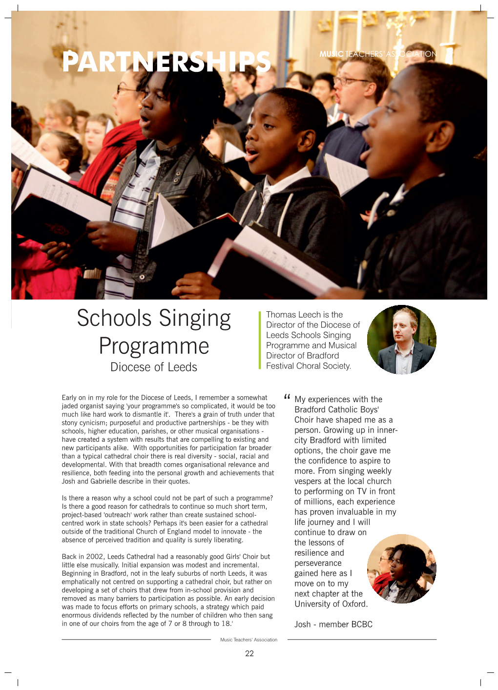 Schools Singing Programme by Thomas Leech