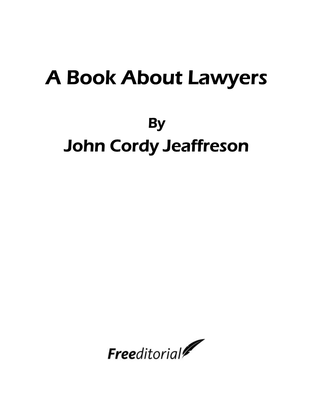 A Book About Lawyers