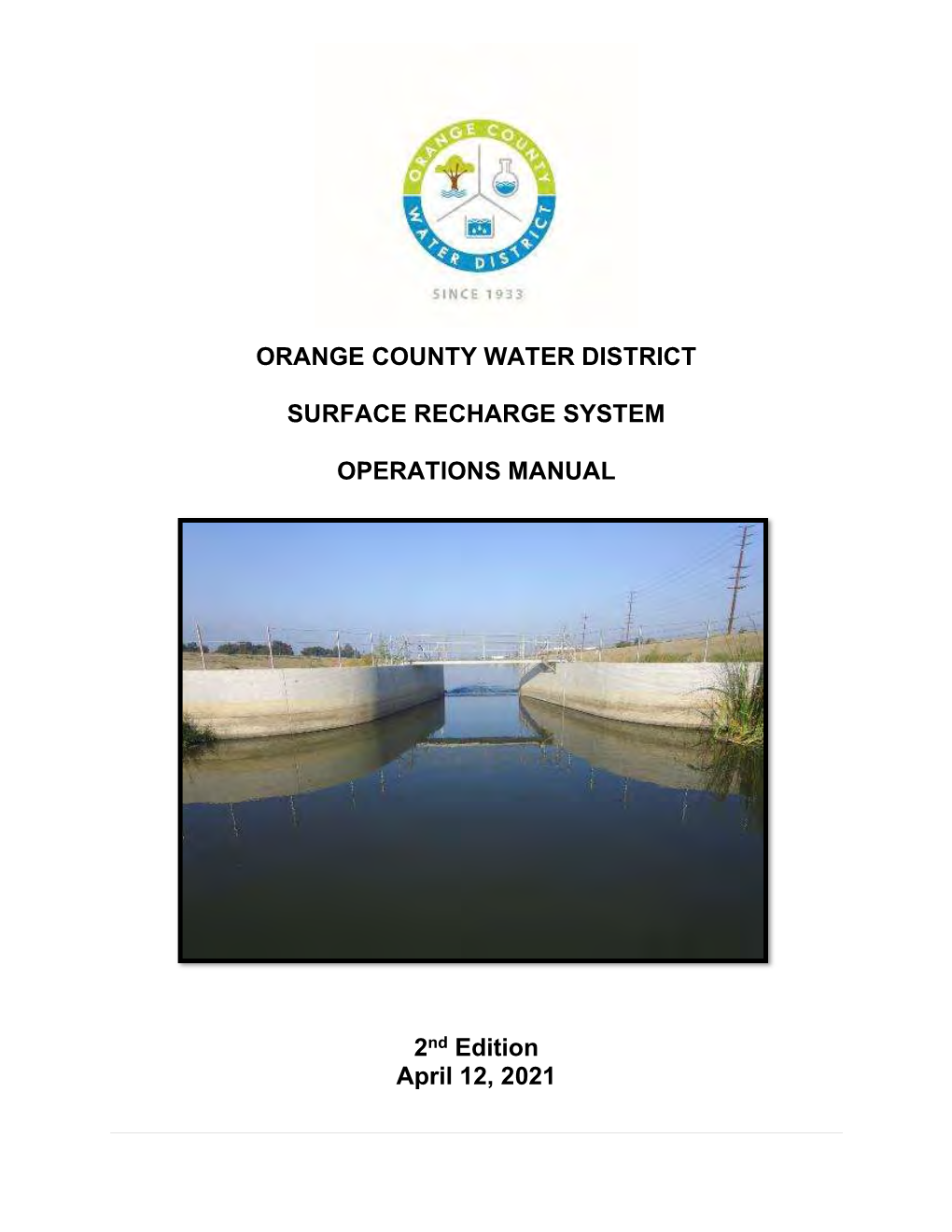 Surface Recharge System Operations Manual 1 | P a G E