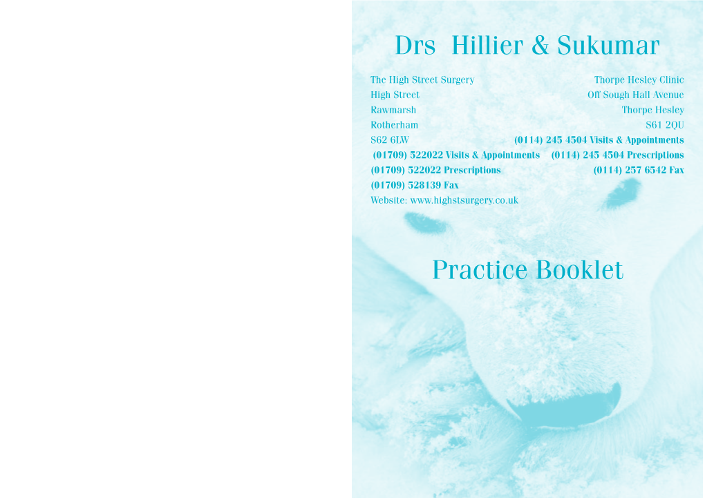 Drs Hillier & Sukumar Practice Booklet