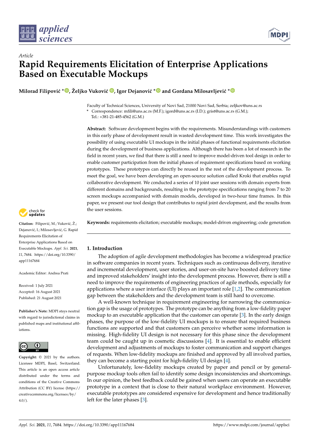 Rapid Requirements Elicitation of Enterprise Applications Based on Executable Mockups