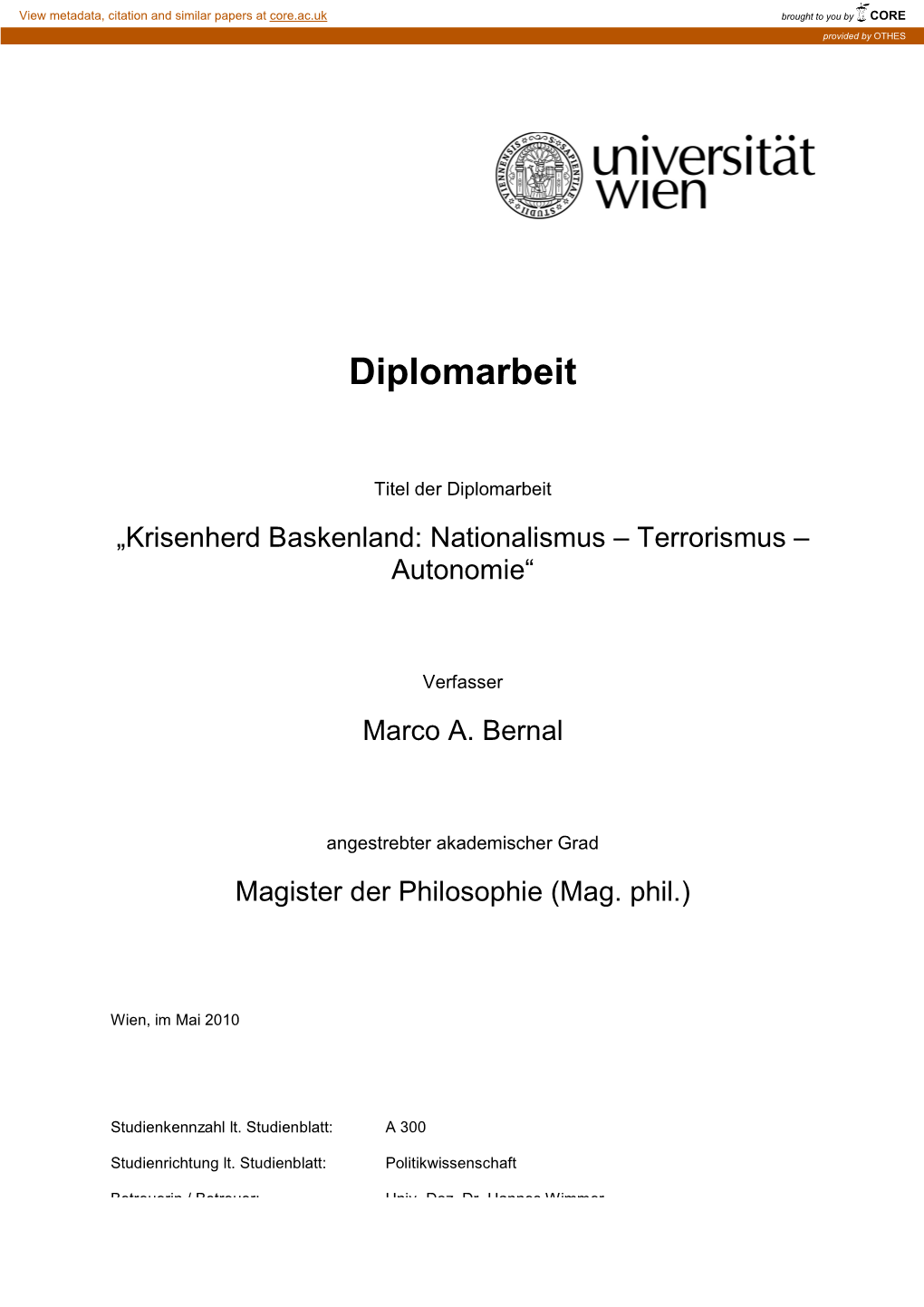 Diplomarbeit