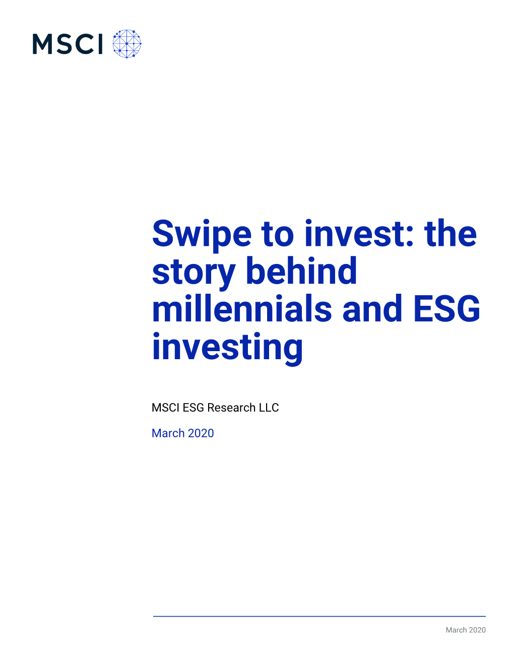 Swipe to Invest: the Story Behind Millennials and ESG Investing