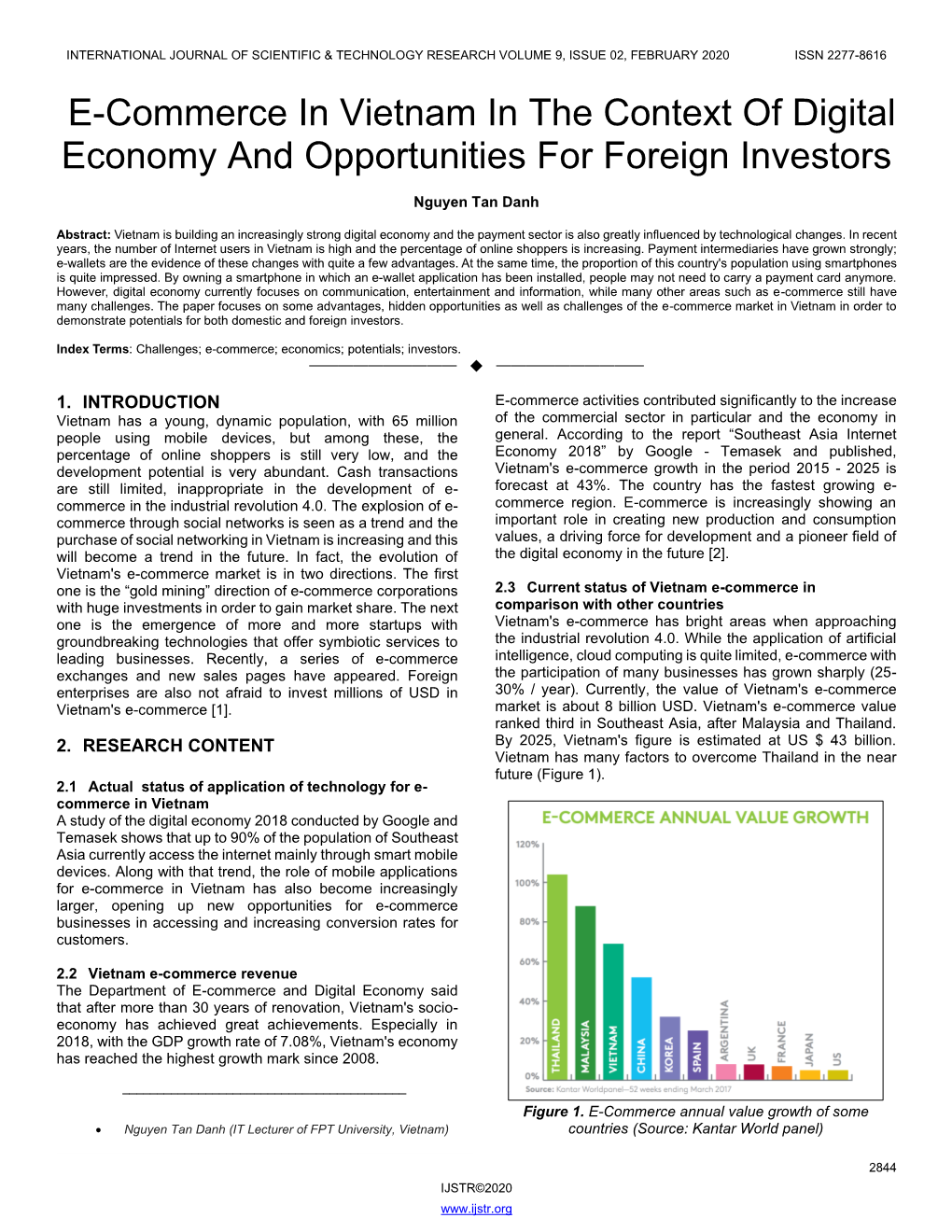 E-Commerce in Vietnam in the Context of Digital Economy and Opportunities for Foreign Investors