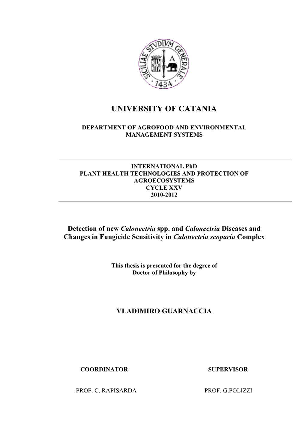 University of Catania