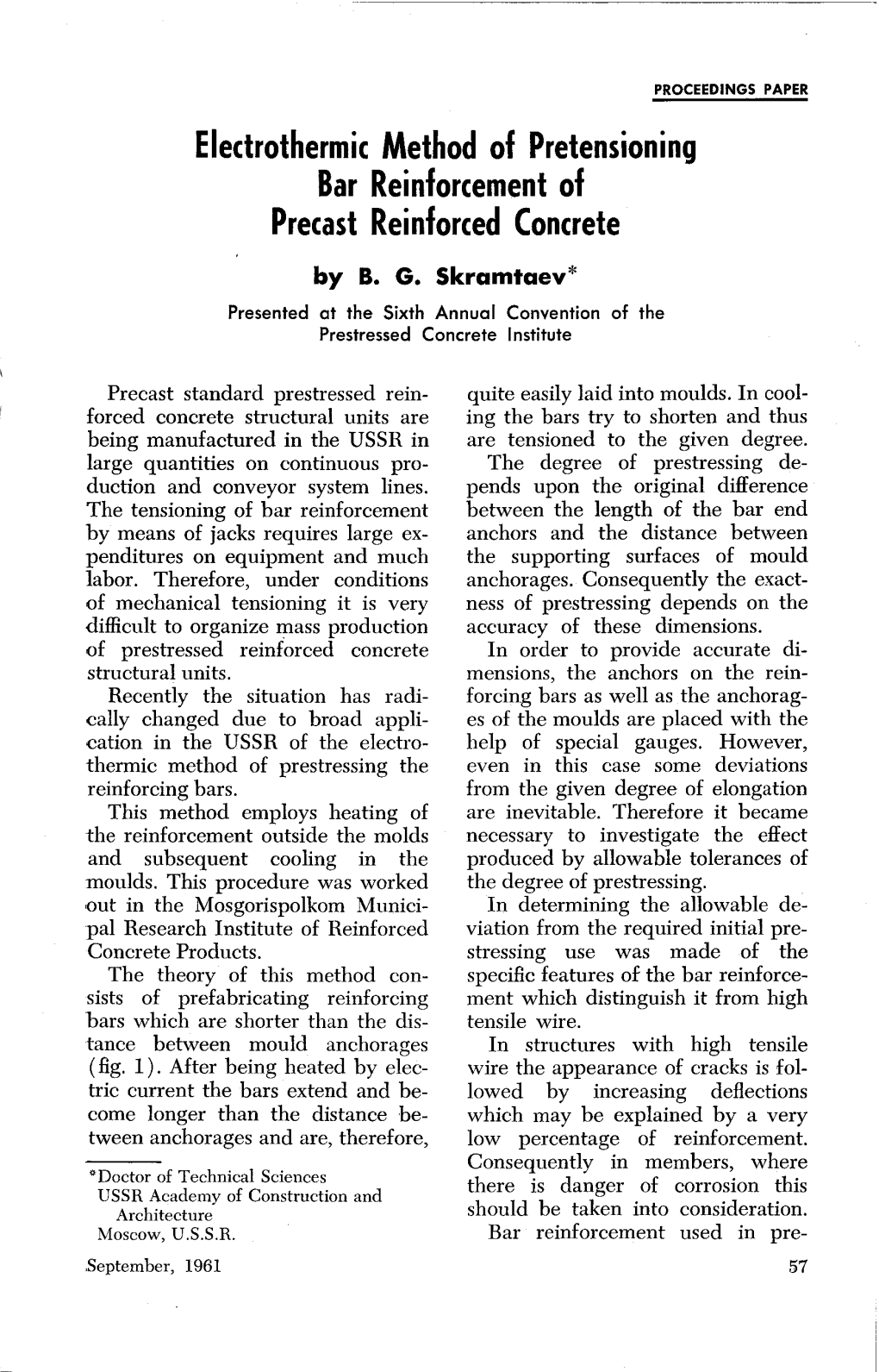 Electrothermic Method of Pretensioning Bar Reinforcement of Precast Reinforced Concrete by B