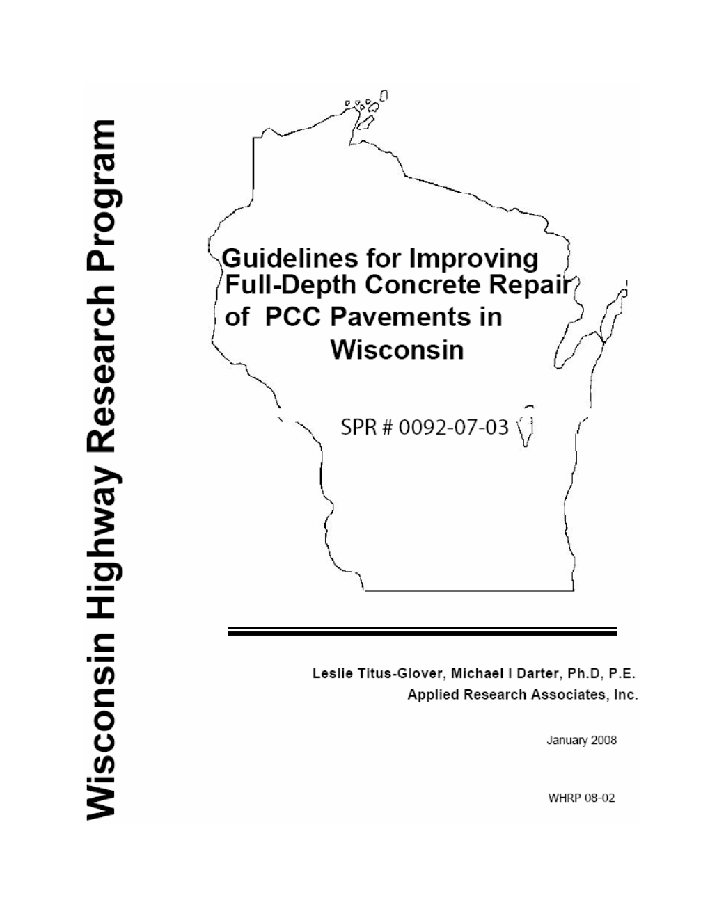 Guidelines for Improving Full-Depth Repair of PCC Pavements in Wisconsin