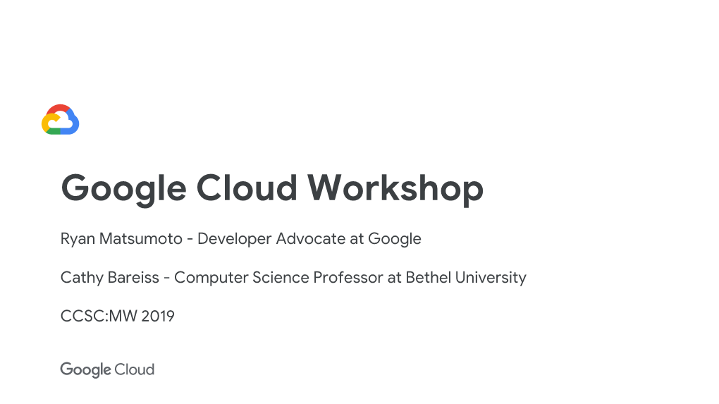 Google Cloud Workshop