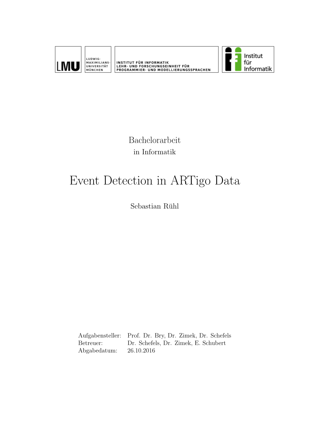 Event Detection in Artigo Data