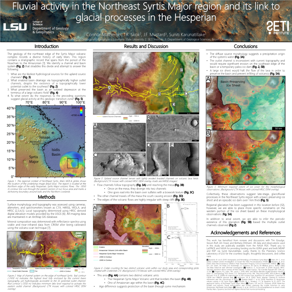 Fluvial Activity in Northeast Syrtis Major and Its Relationship To