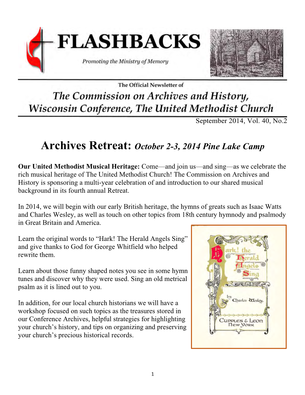 Flashbacks Newsletter (September 2014)