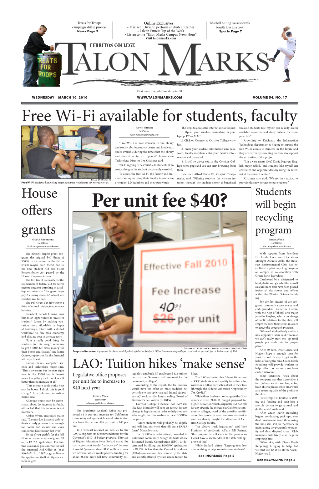 Free Wi-Fi Available for Students, Faculty