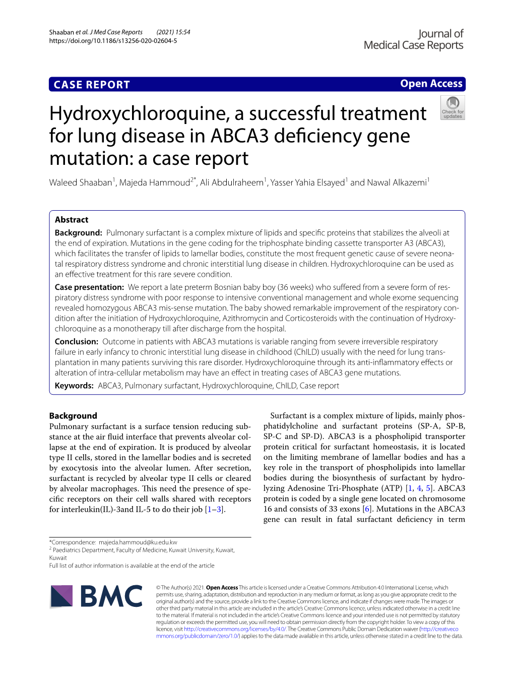 Hydroxychloroquine, a Successful