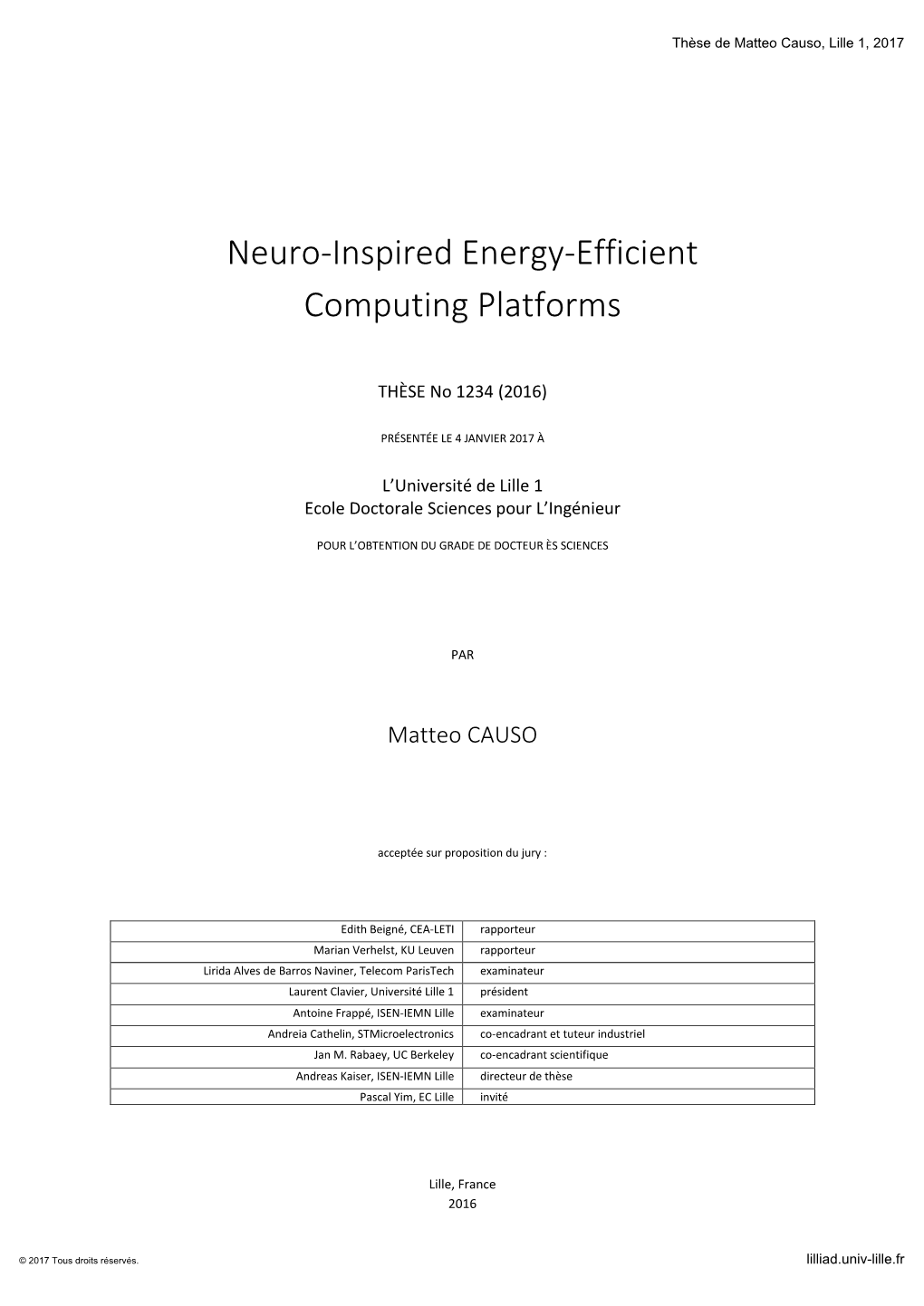 Neuro-Inspired Energy-Efficient Computing Platforms