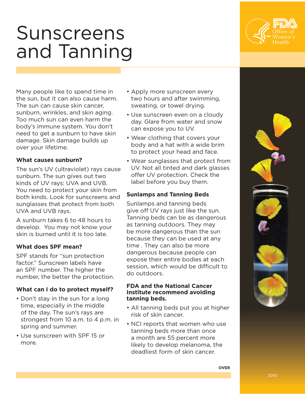 Sunscreens and Tanning