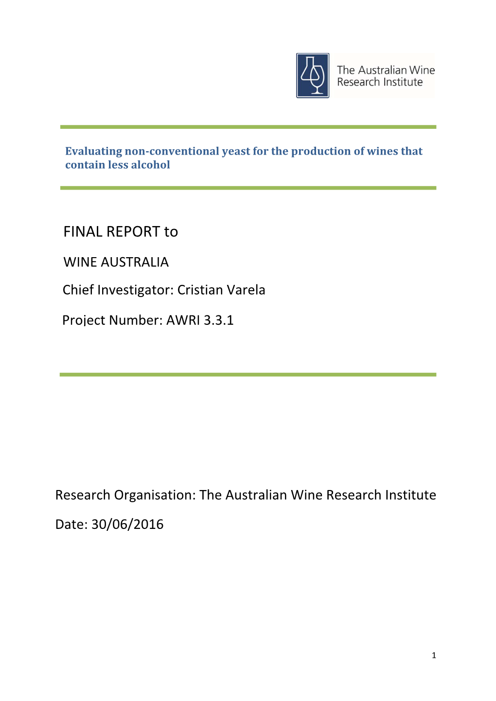 AWRI 3.3.1 Final Report Jun 2016