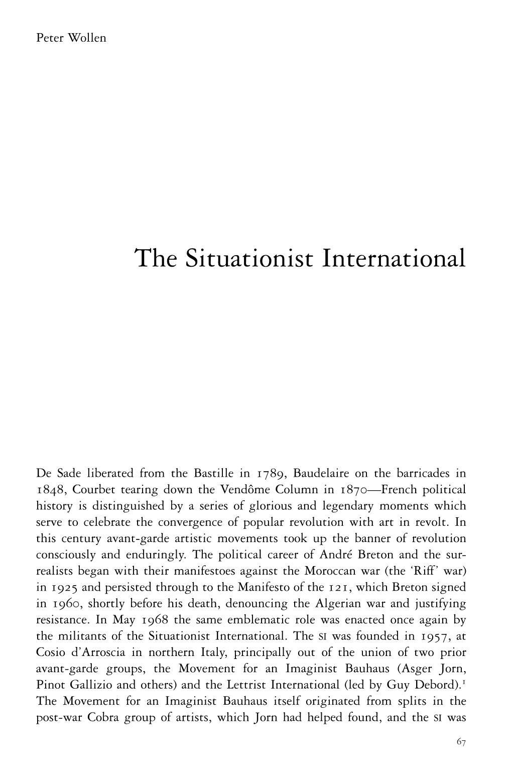 The Situationist International