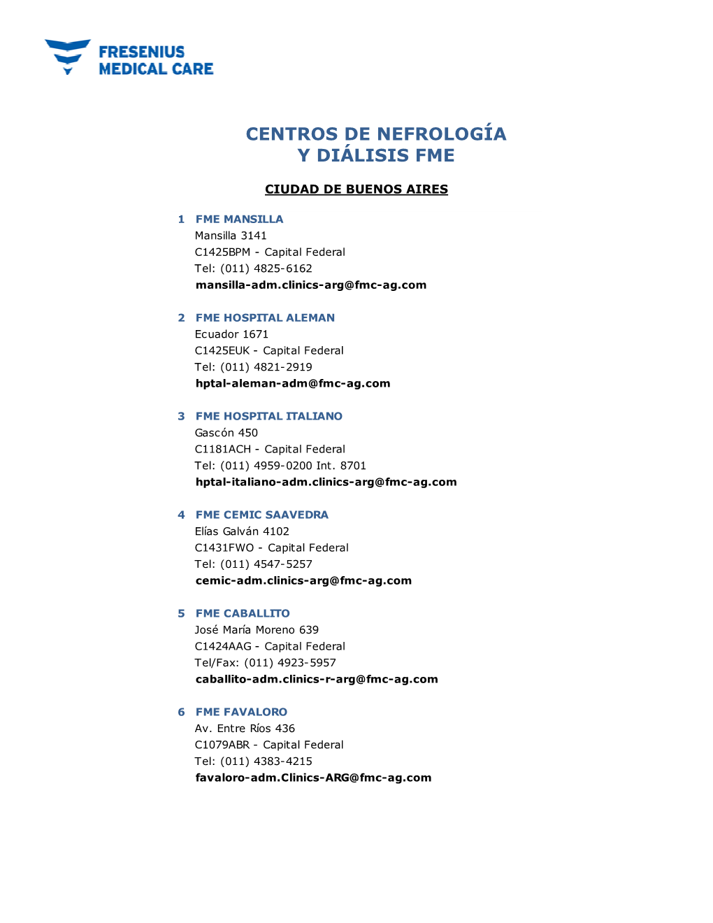 Centros De Nefrología Y Diálisis Fme