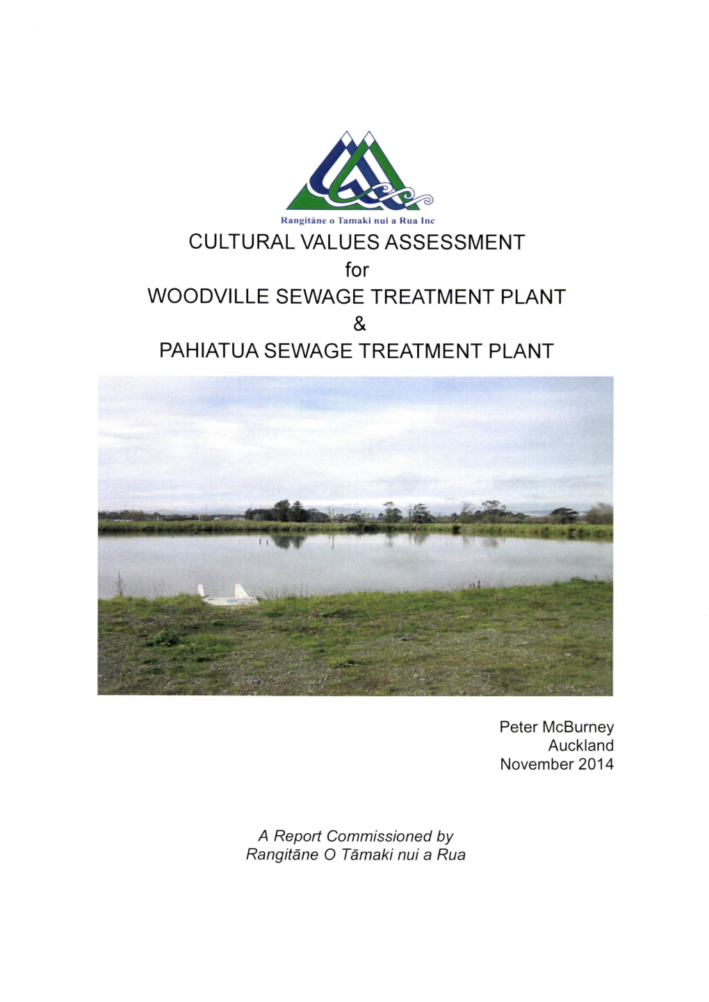 CULTURAL VALUES ASSESSMENT for WOODVILLE SEWAGE TREATMENT PLANT & PAHIATUA SEWAGE TREATMENT PLANT