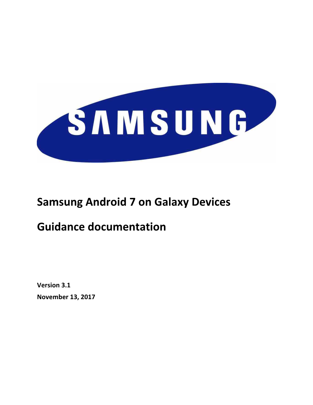 Samsung Android 7 on Galaxy Devices