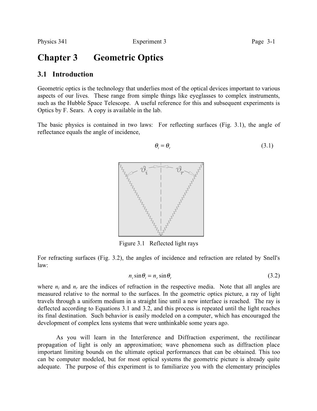 Chapter 3 Geometric Optics