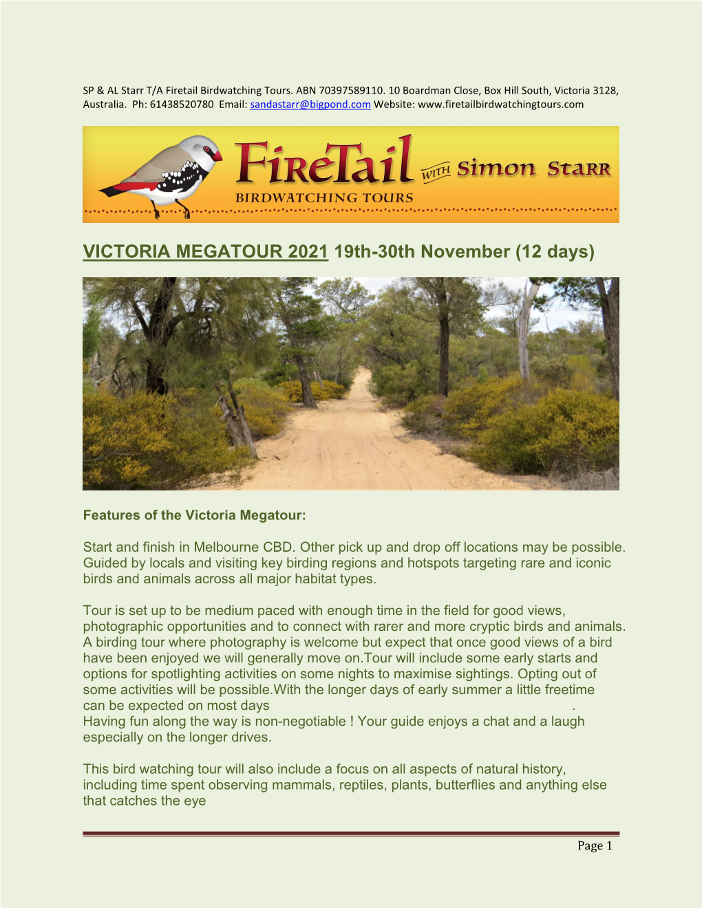 VICTORIA MEGATOUR 2021 19Th-30Th November (12 Days)