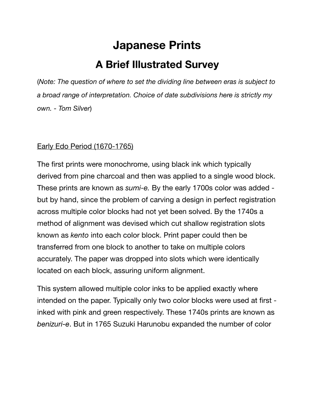 Japanese Prints Illustrated Survey