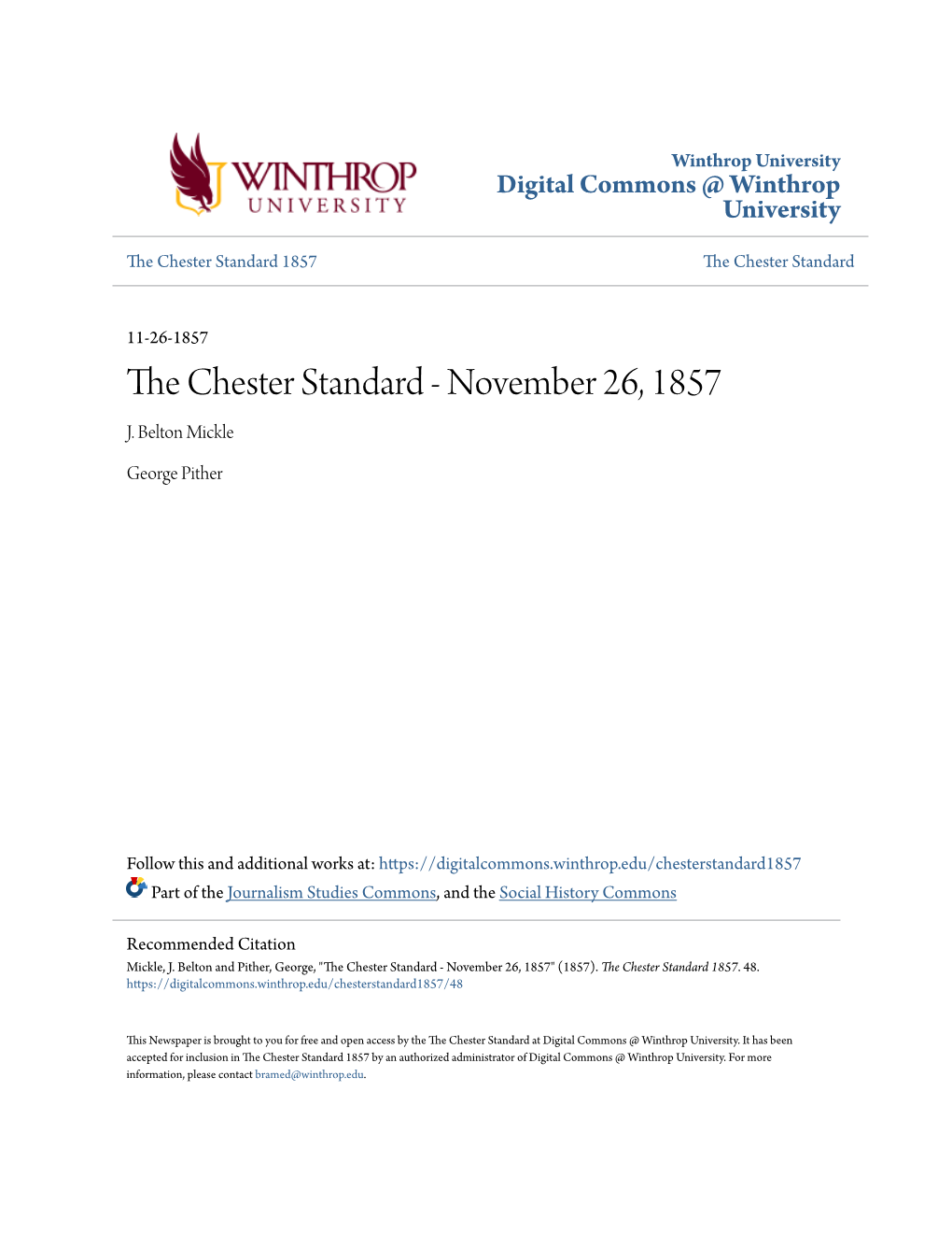 The Chester Standard 1857