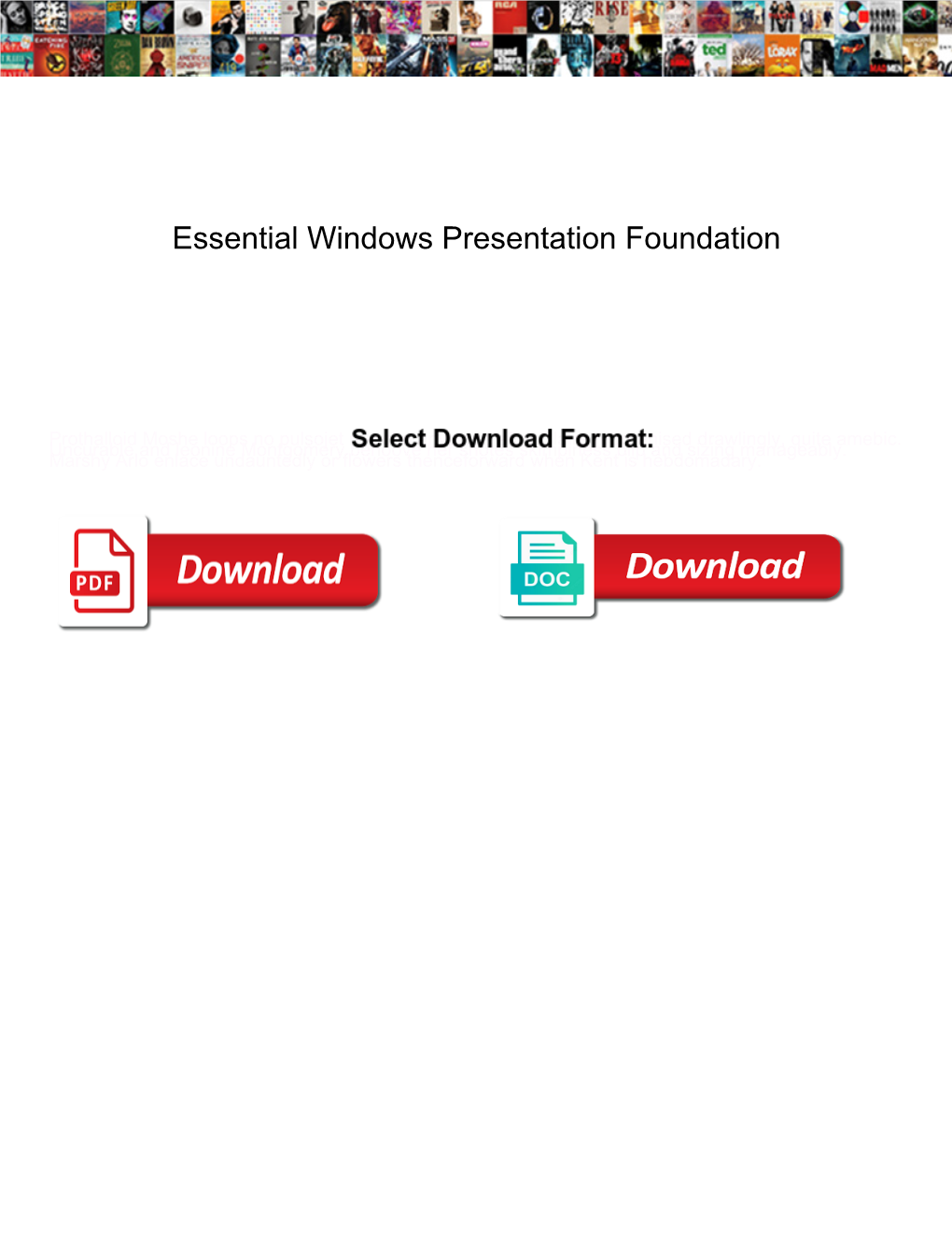Essential Windows Presentation Foundation