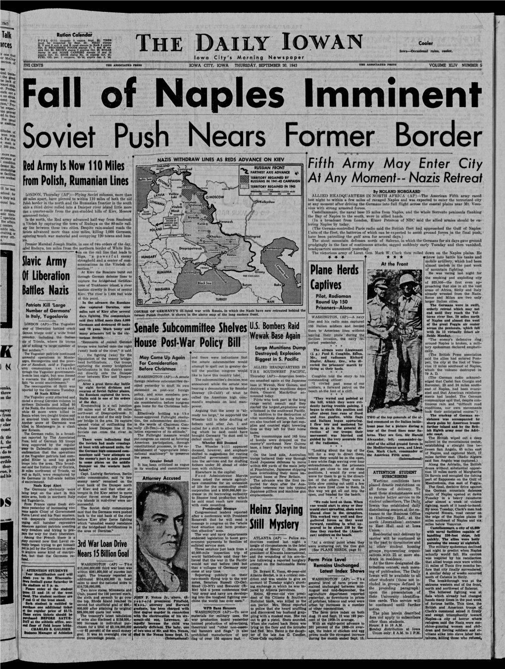 Daily Iowan (Iowa City, Iowa), 1943-09-30