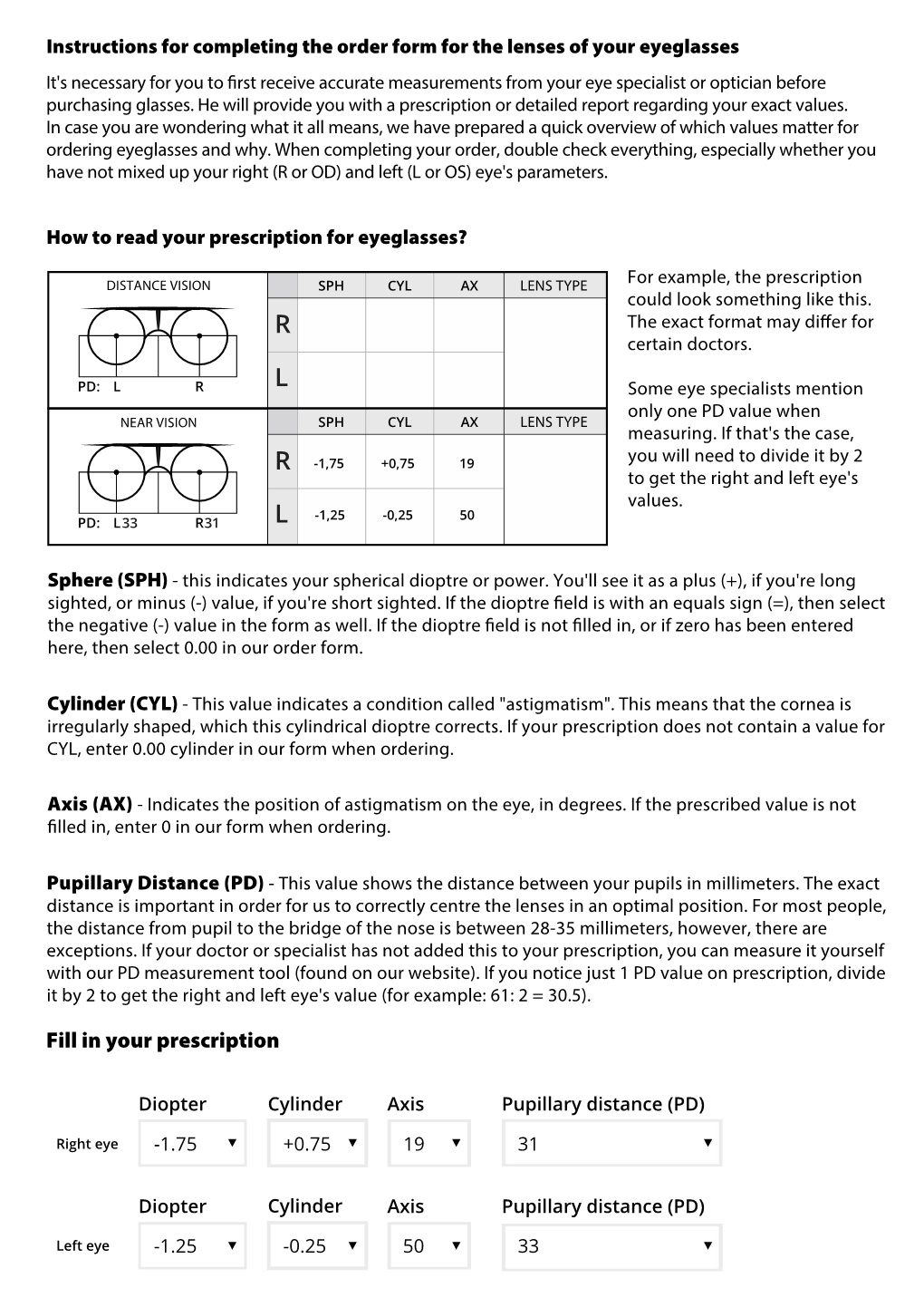 How to Read a Prescription for Eyeglasses?