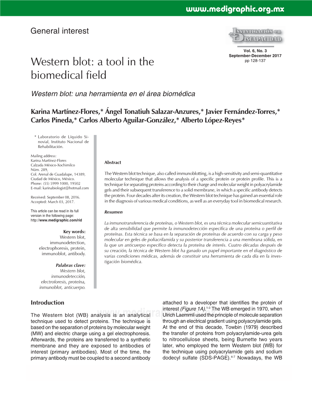 Western Blot: a Tool in the Biomedical Field