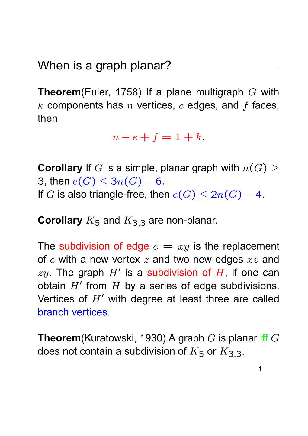 When Is a Graph Planar?